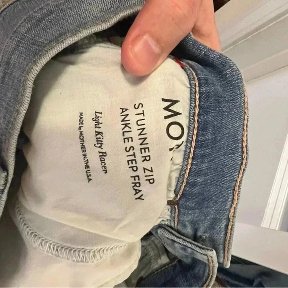 Mother The Stunner Zip Ankle Step Fray in Light Kitty Racer - Picture 9 of 11